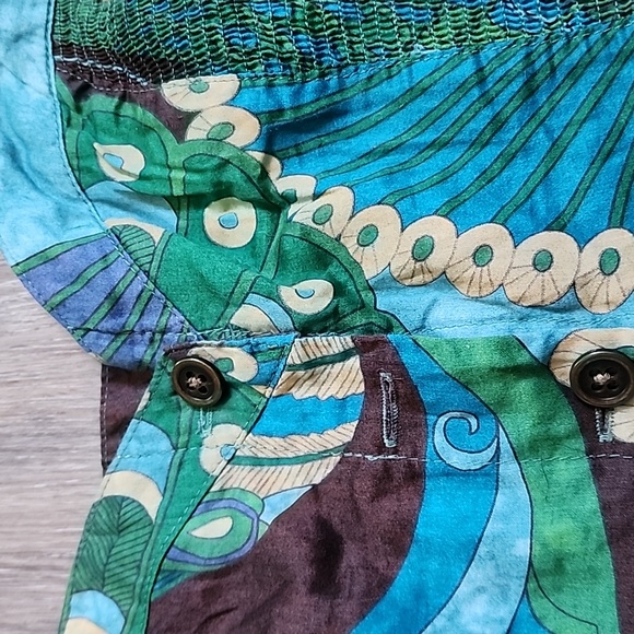 Free People Green and Blue Patterned Romper - Picture 10 of 16